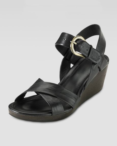 Cole Haan Air Tali  Low Wedge Sandal  Black in Black Lyst