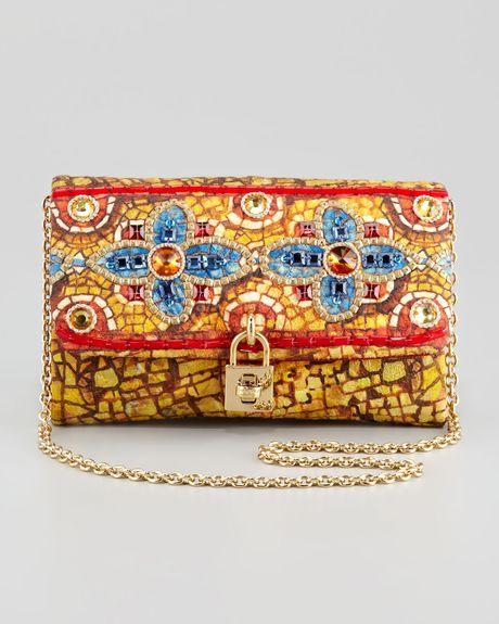 Dolce & Gabbana Miss Dolce Floral beaded Clutch Bag in Multicolor ...
