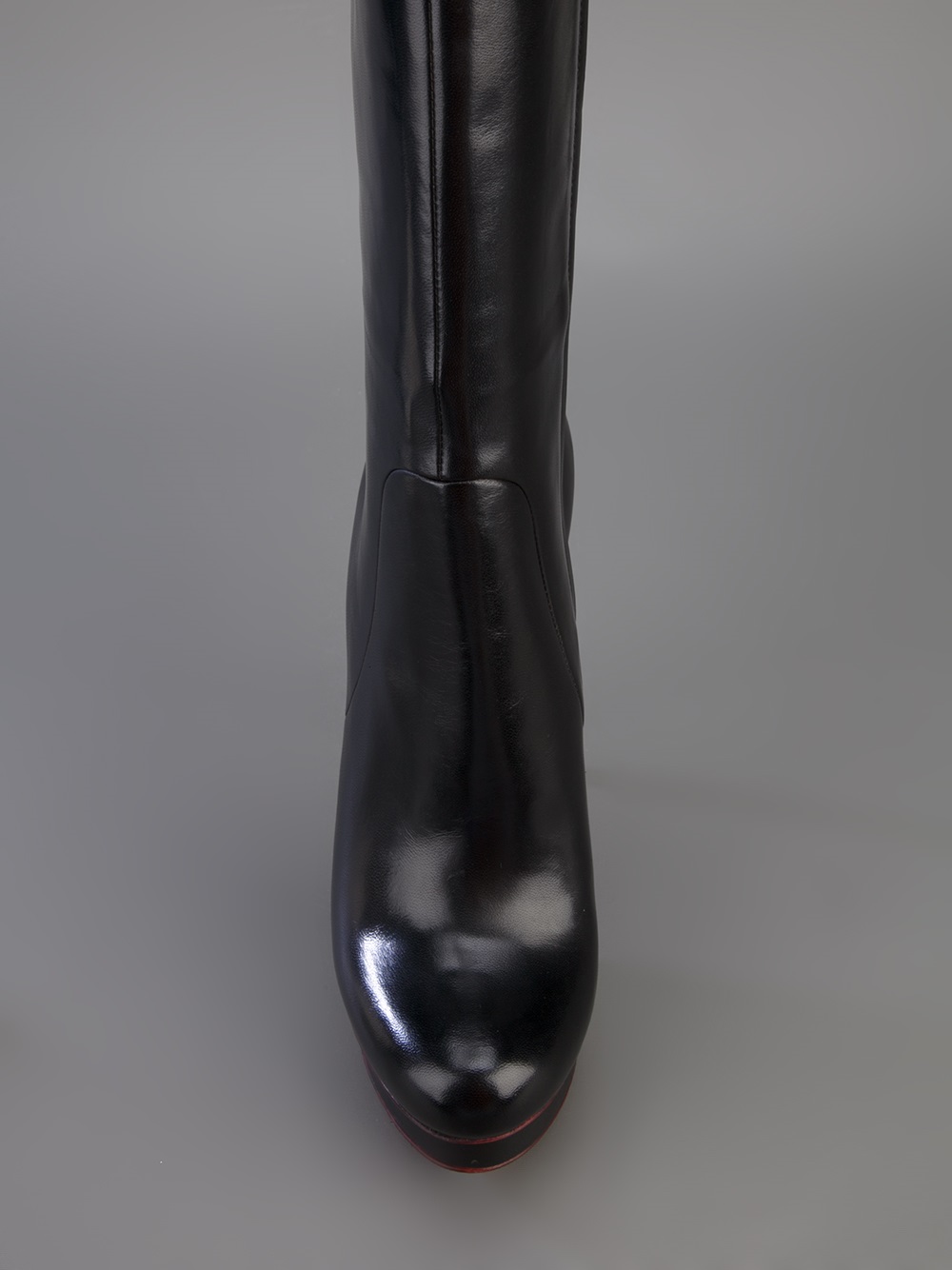 Gianmarco Lorenzi Knee High Platform Boot in Black | Lyst