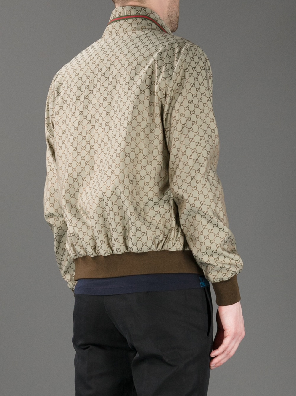 Gold gucci sales jacket mens