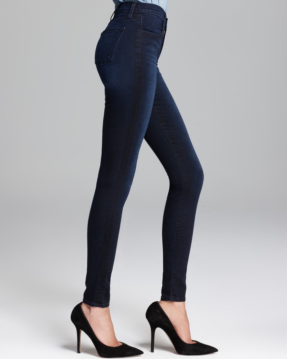 J Brand Jeans Luxe Sateen High Rise Maria Skinny in Atmosphere in Blue -  Lyst