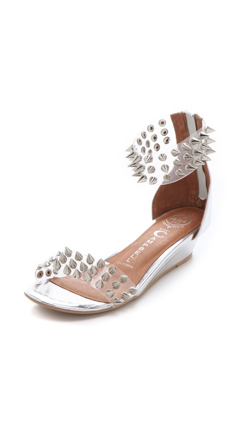 clear flat sandals with studs