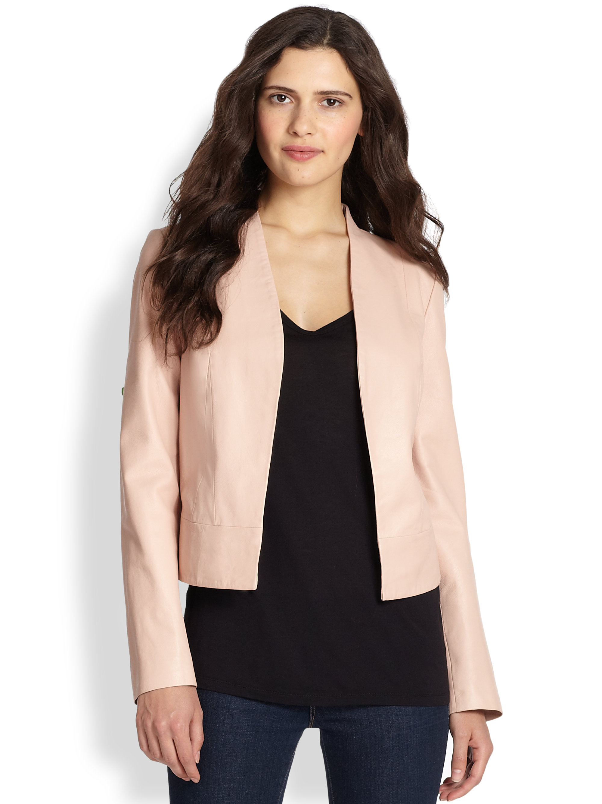 Lyst Joie Venette Leather Jacket In Pink Gallery