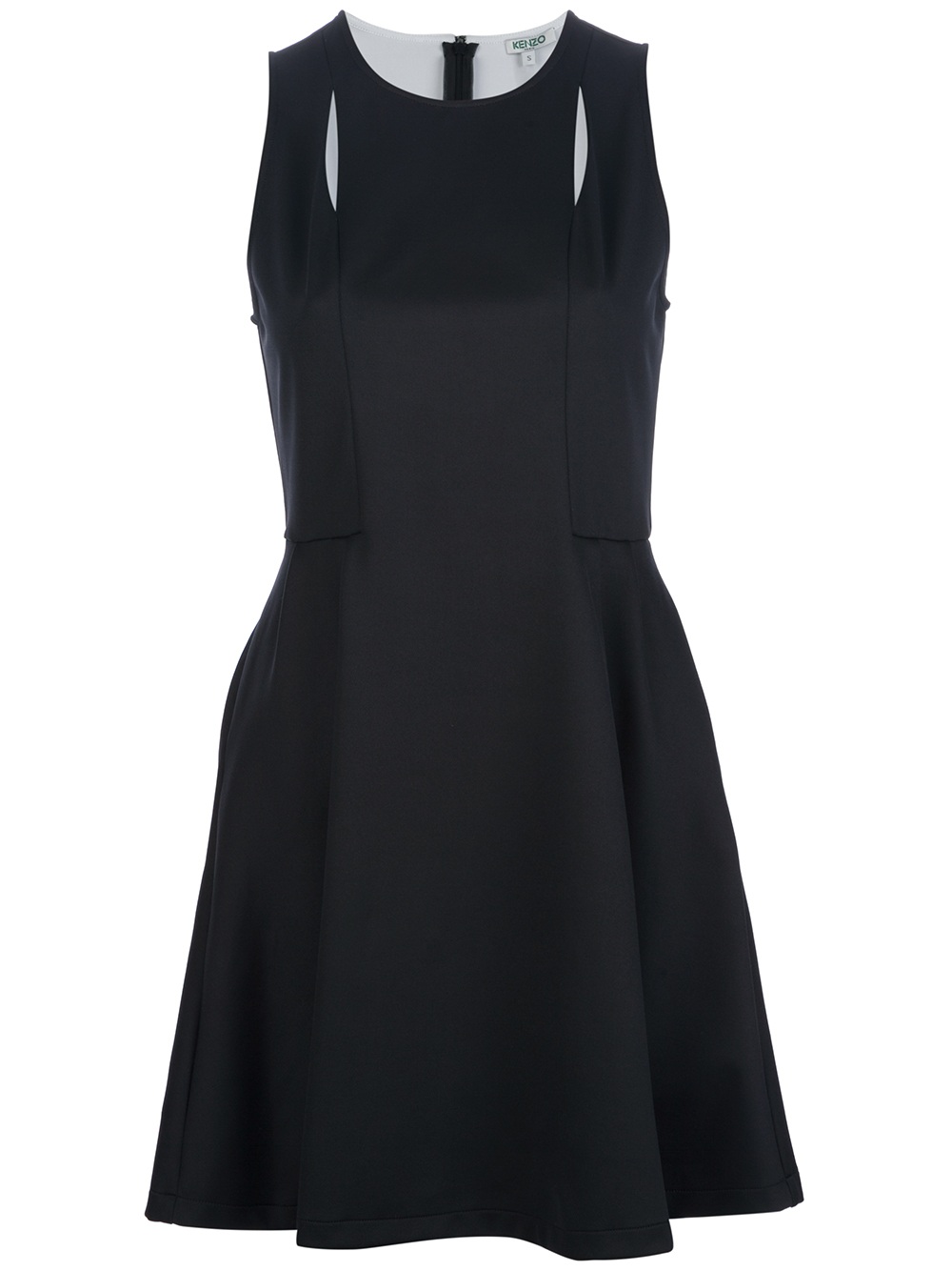 Lyst - Kenzo Flared Skirt Dress in Black