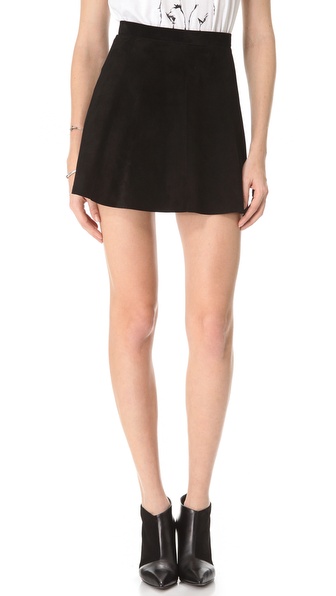 black a line mini skirt