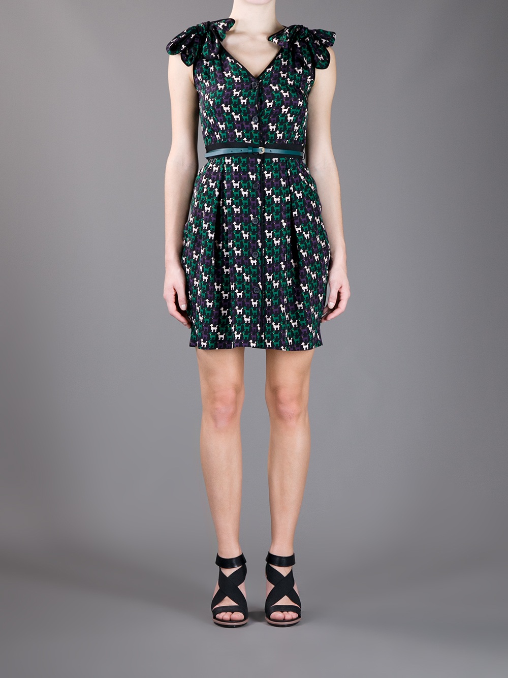 Lyst M Missoni Poodle Print Dress In Green Gallery