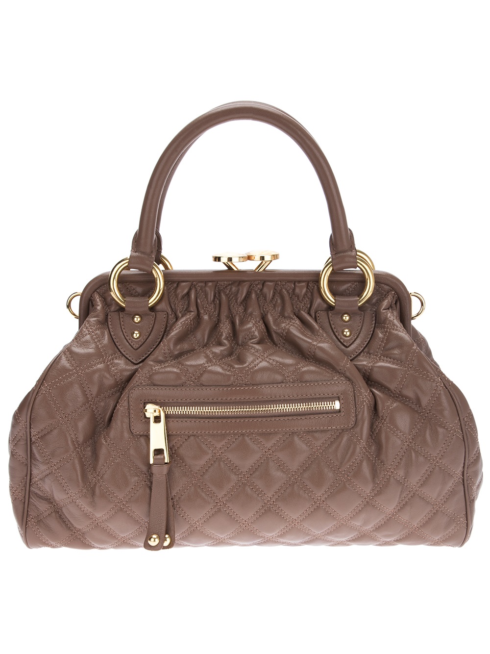 Marc Jacobs Stam Quilted Tote in Brown - Lyst