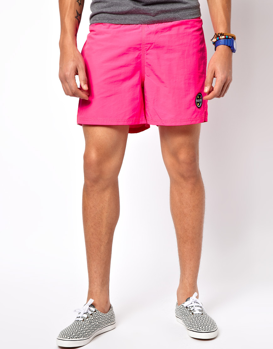 Maui & Sons Maui and Sons Shorts Neon Volley in Pink for Men | Lyst