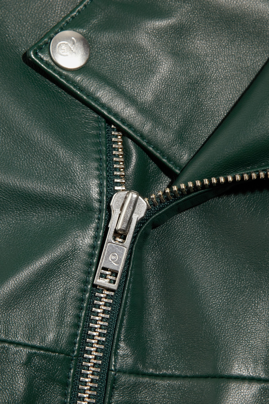 Mcq alexander mcqueen Leather Biker Jacket in Green | Lyst