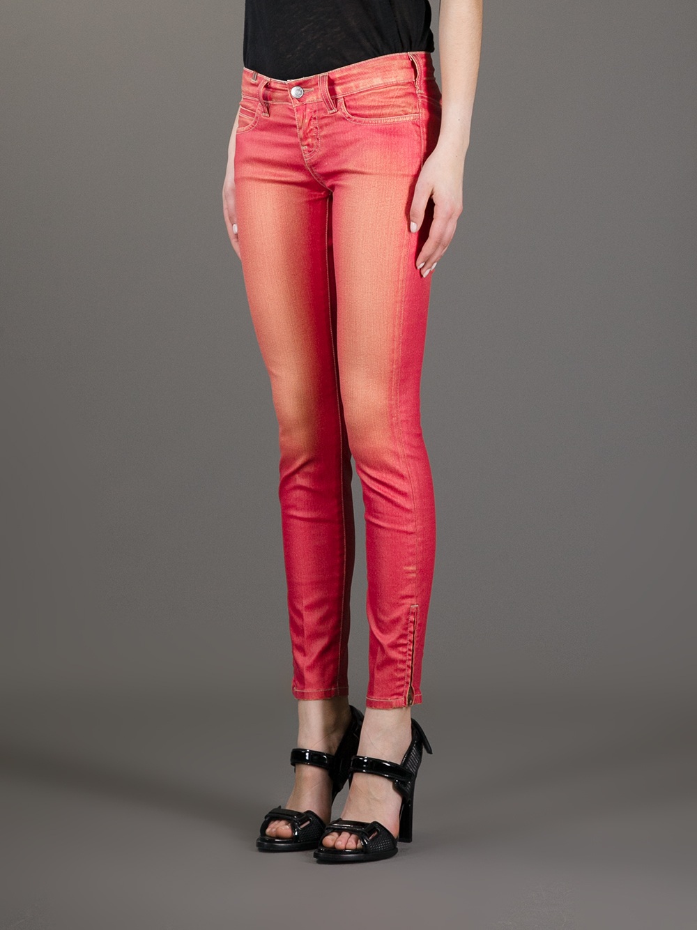 jean with red stripe