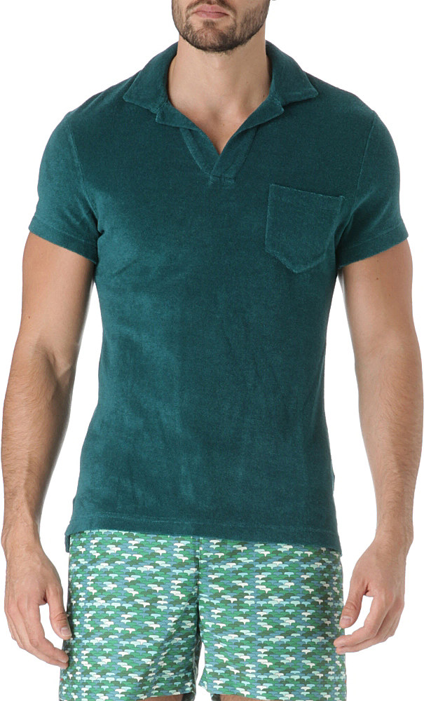 terry towelling polo shirt