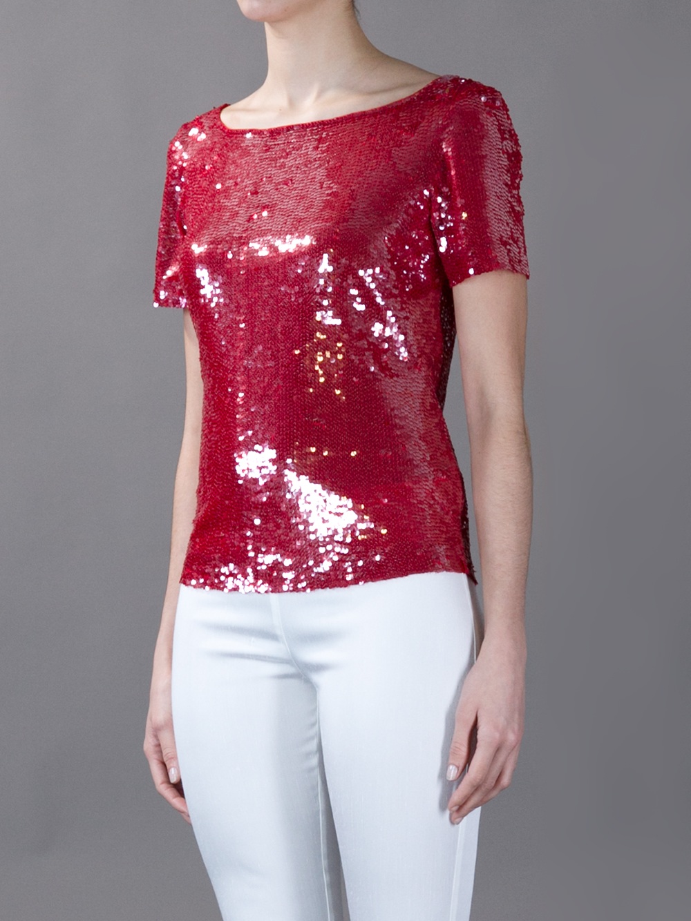 sequin fabric blouse