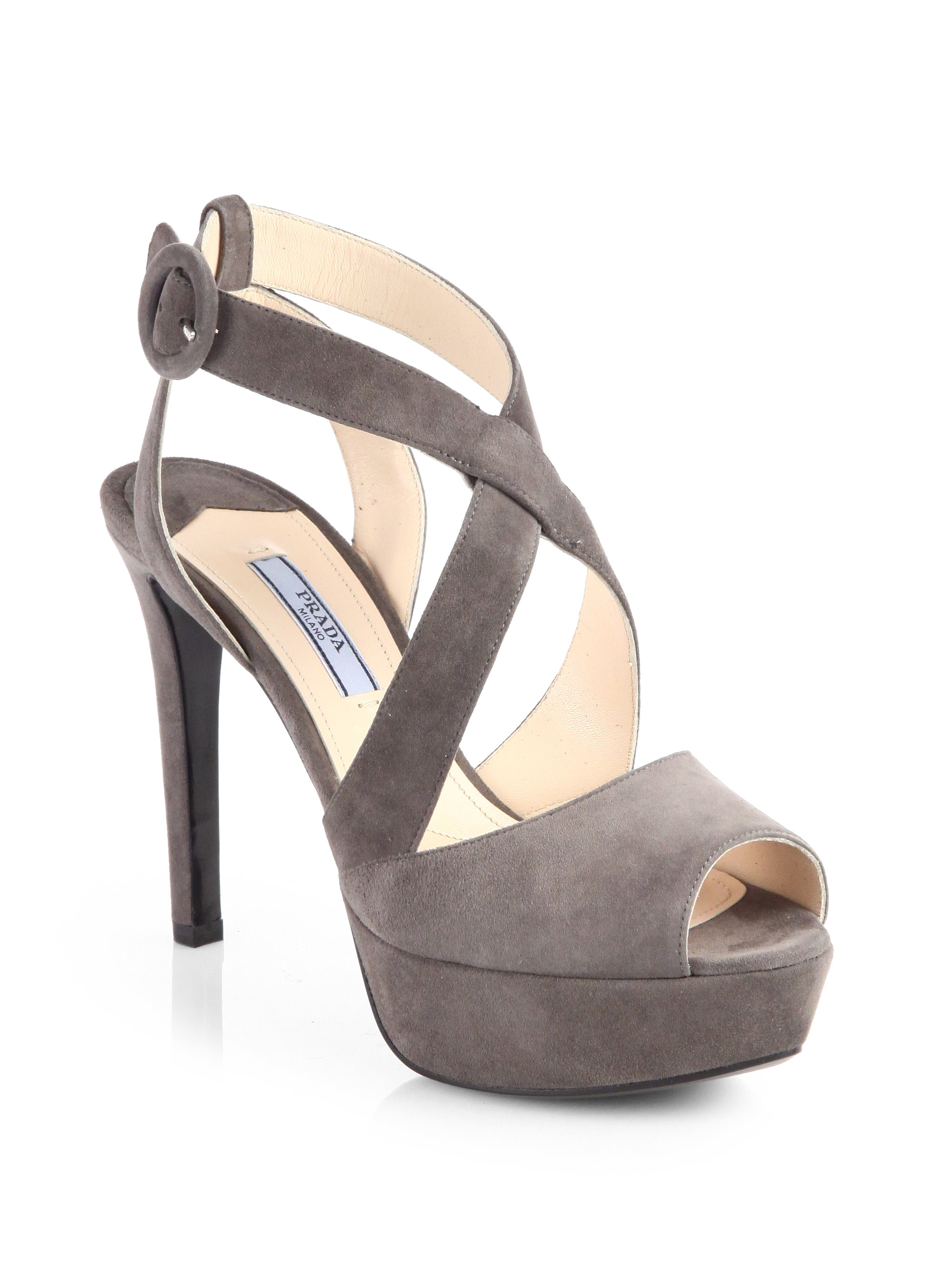 platform sandals grey