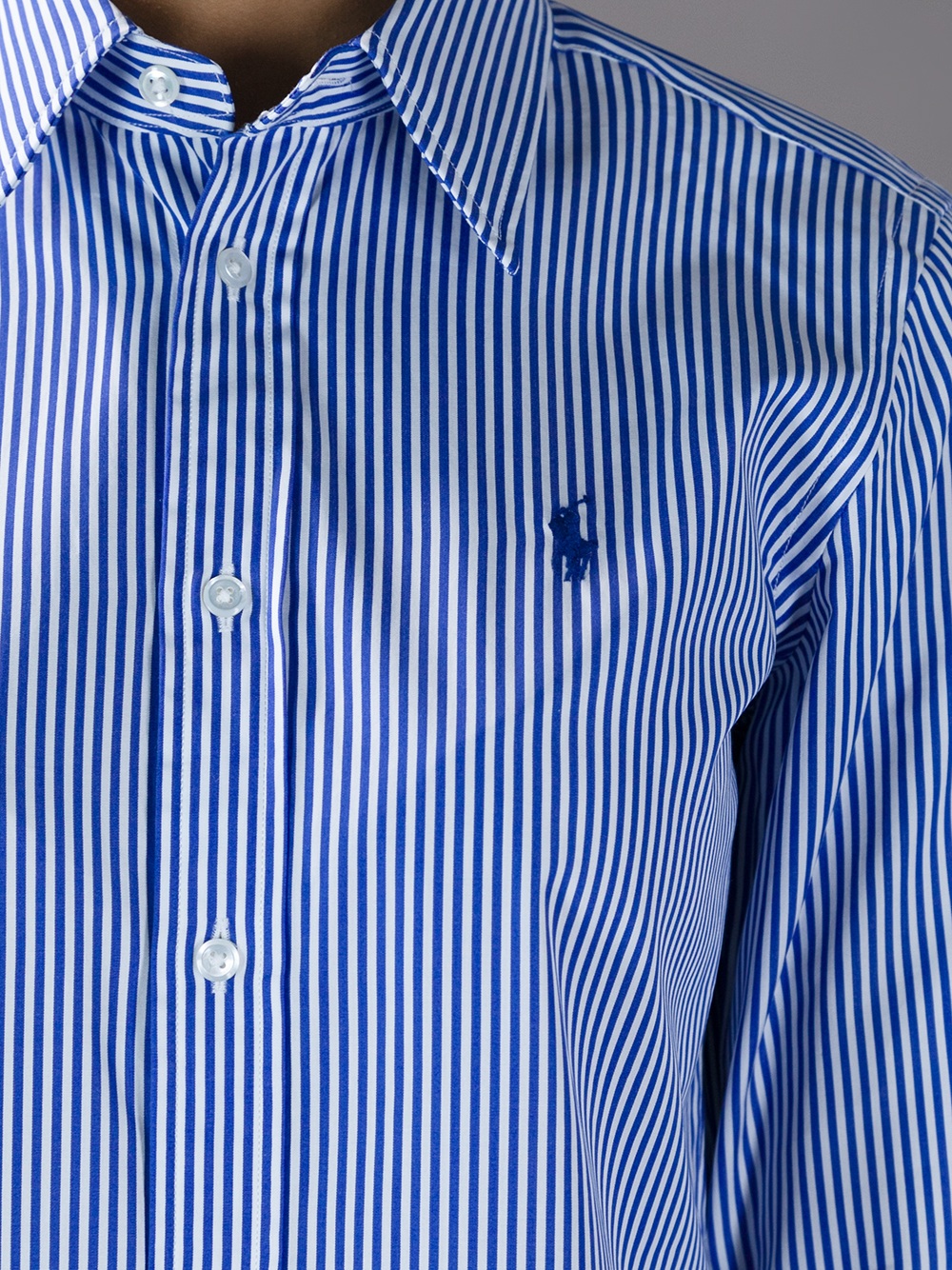 Ralph Lauren Blue Label Striped Button Down Shirt in Blue | Lyst