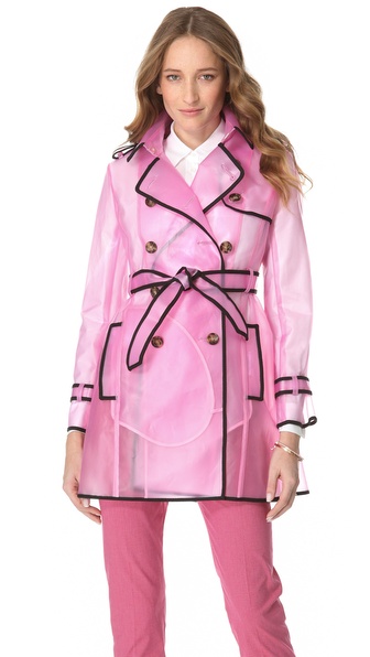 RED Valentino Transparent Raincoat in Pink | Lyst