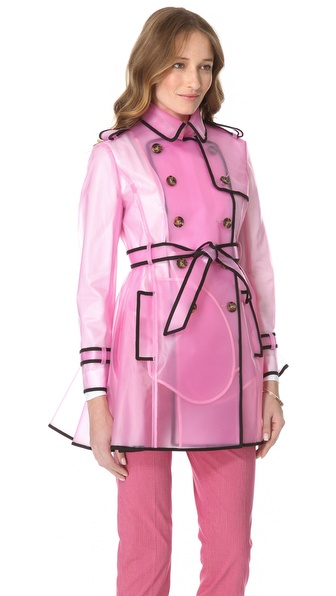 Penelope kedelig Cafe RED Valentino Transparent Raincoat in Pink | Lyst
