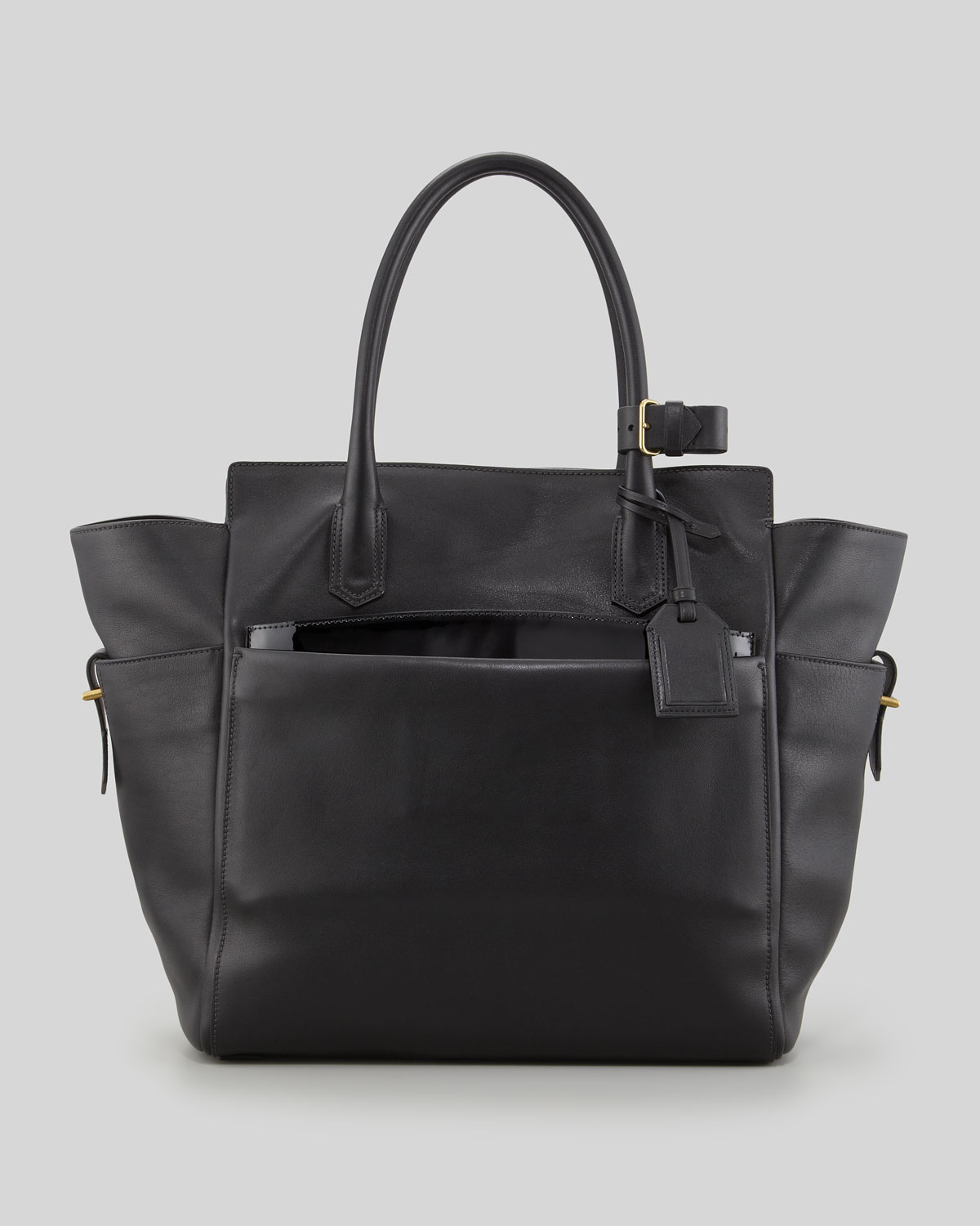 Reed Krakoff Atlantique Tote Bag with Patent Pouch Black in Black | Lyst