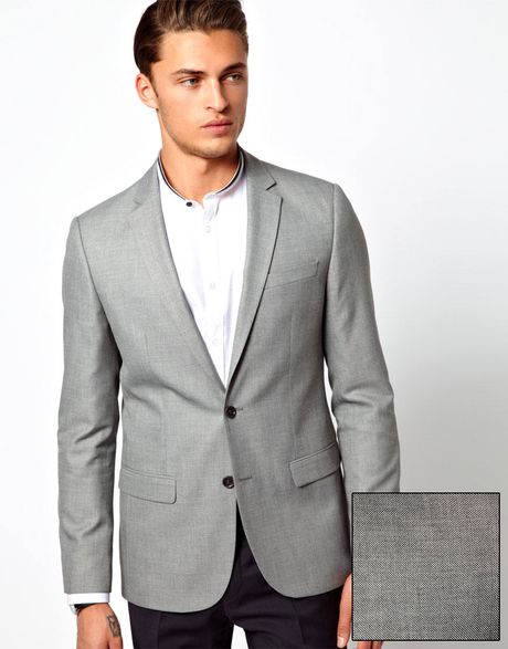 Insight River Island John Blazer in Silver Gray in Gray for Men ...