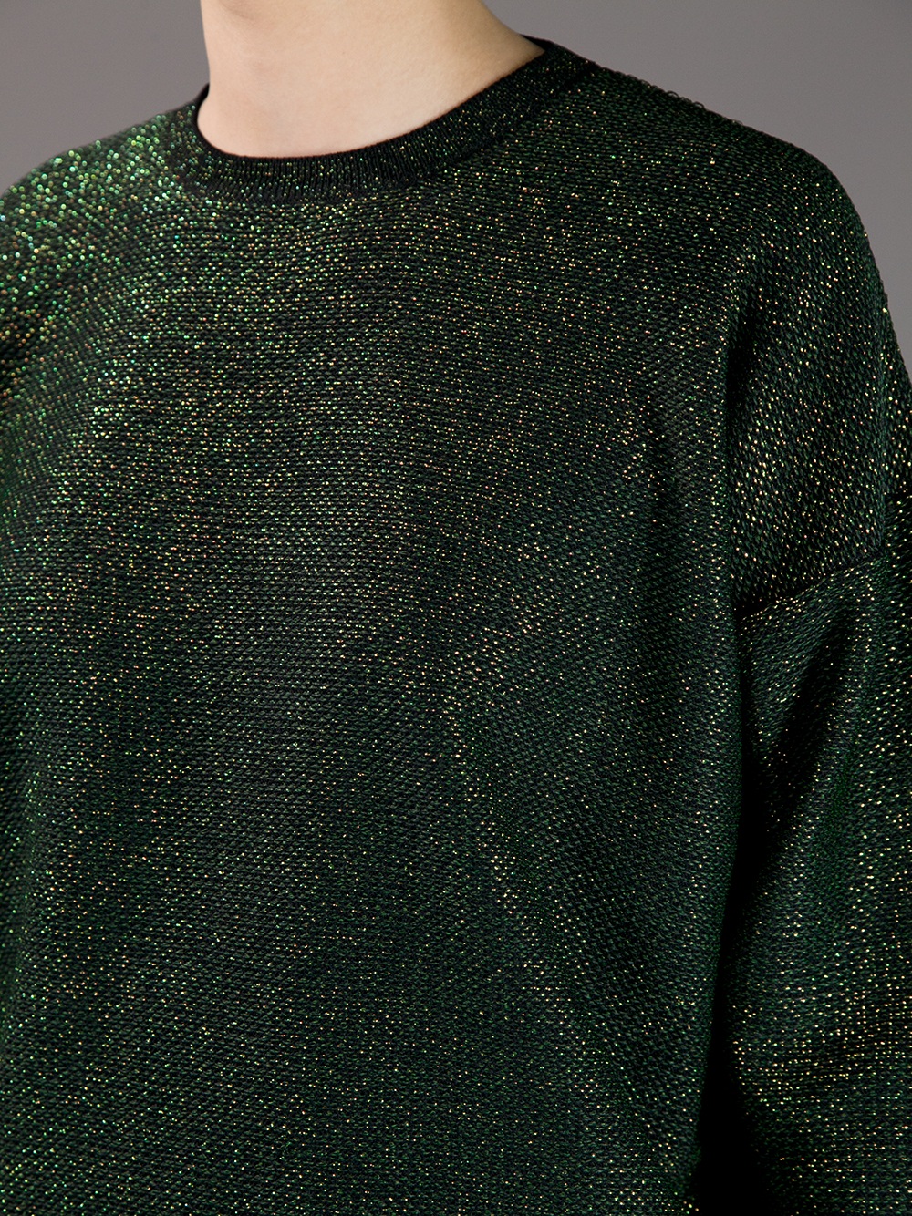 green sequin jumper