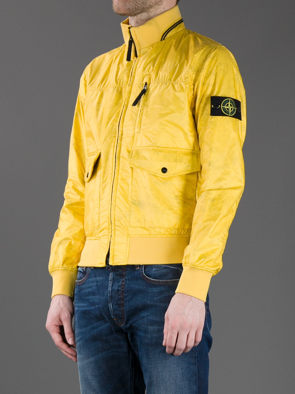 stone island sweater yellow