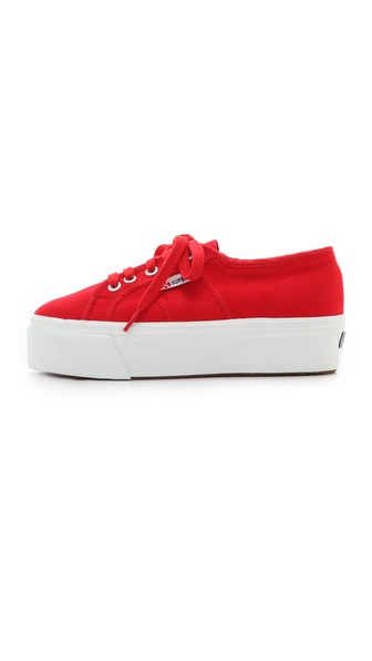 superga platform red