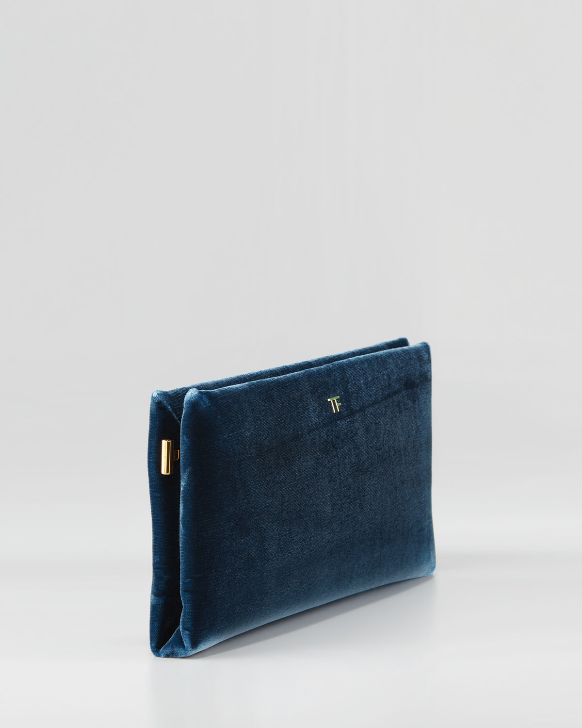petrol blue clutch bag