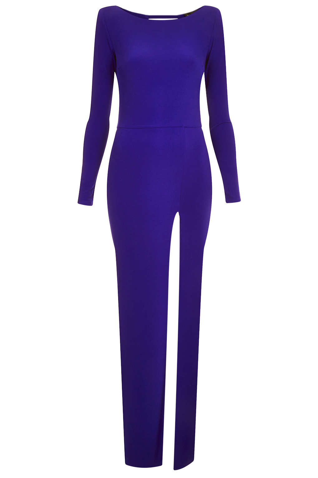 Lyst - Topshop Shoulder Pad Maxi Dress in Purple