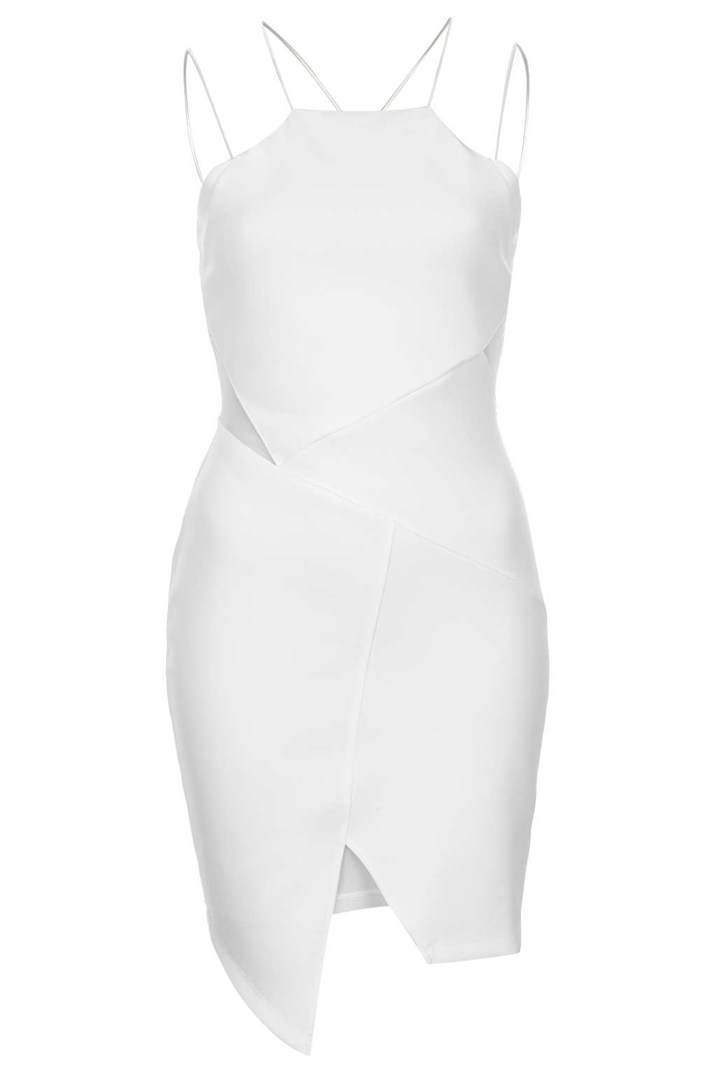 Topshop Strappy Step Hem Dress in White | Lyst