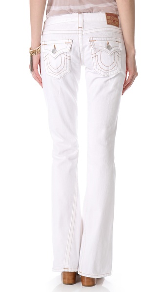 True Religion Joey Flare Jeans in White - Lyst