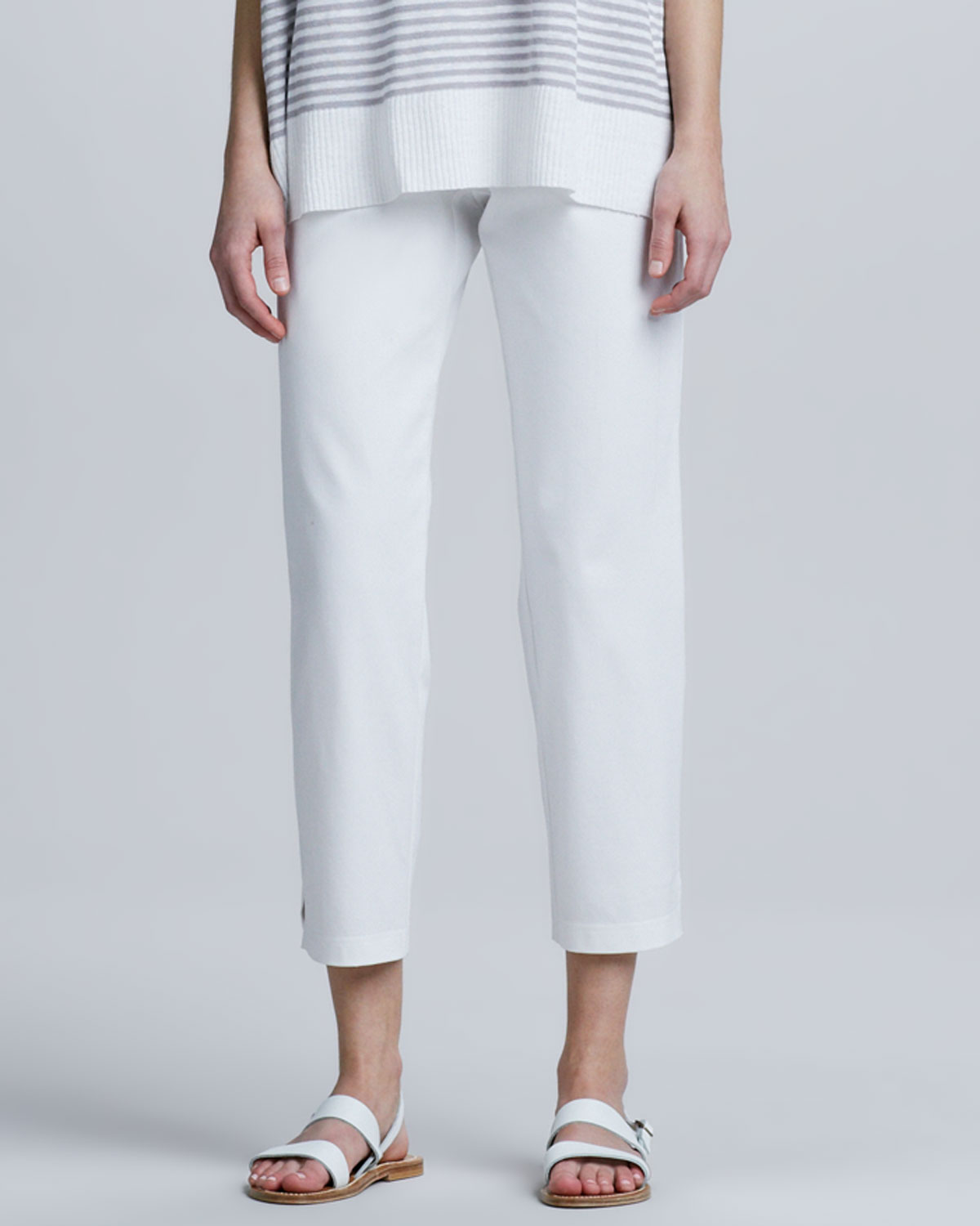 eileen fisher organic cotton slim pant