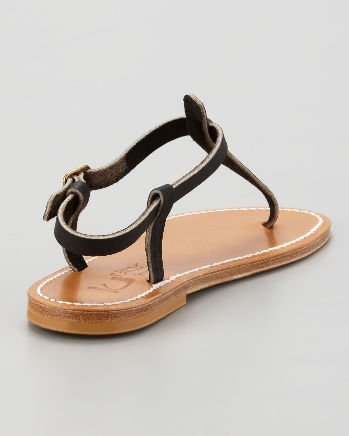 K. jacques Womens Picon Slingback Flat Thong Sandal in Black | Lyst