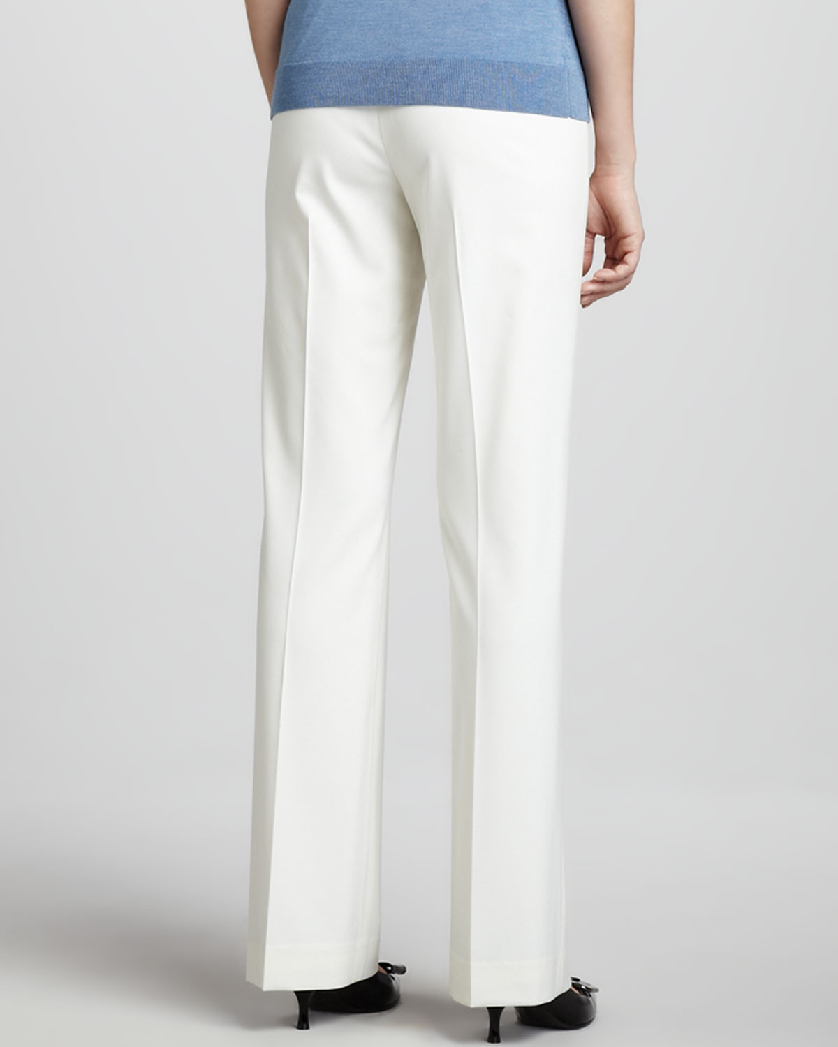 Lafayette 148 new york Womens Menswearstyle Pants Winter White in White | Lyst