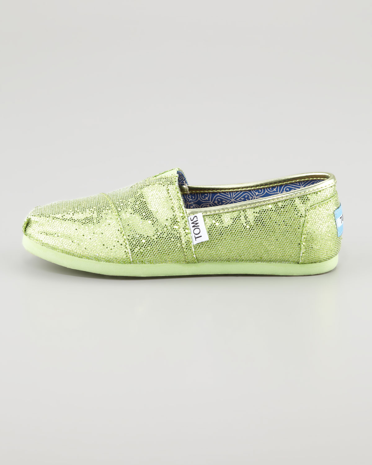 Toms Glitter Shoe Mint Youth in Green Lyst