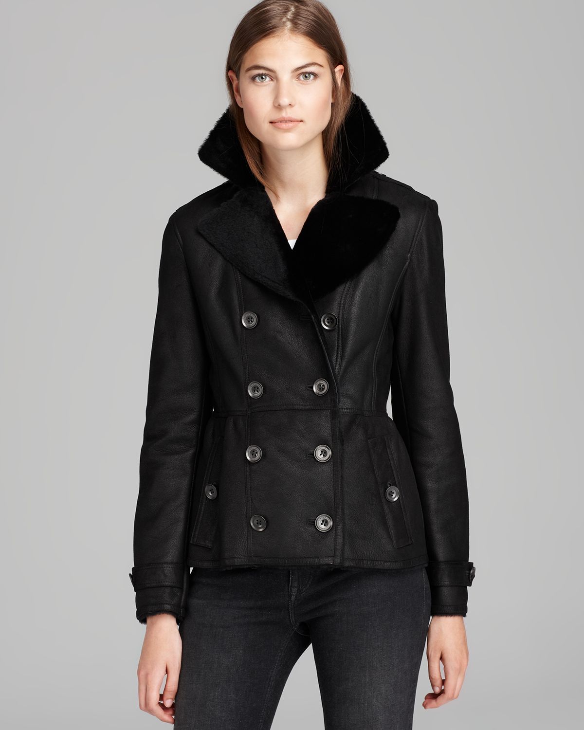 burberry brit shearling jacket