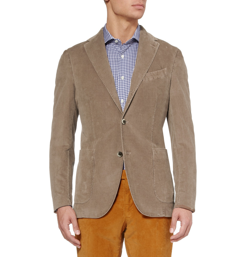 unstructured corduroy blazer