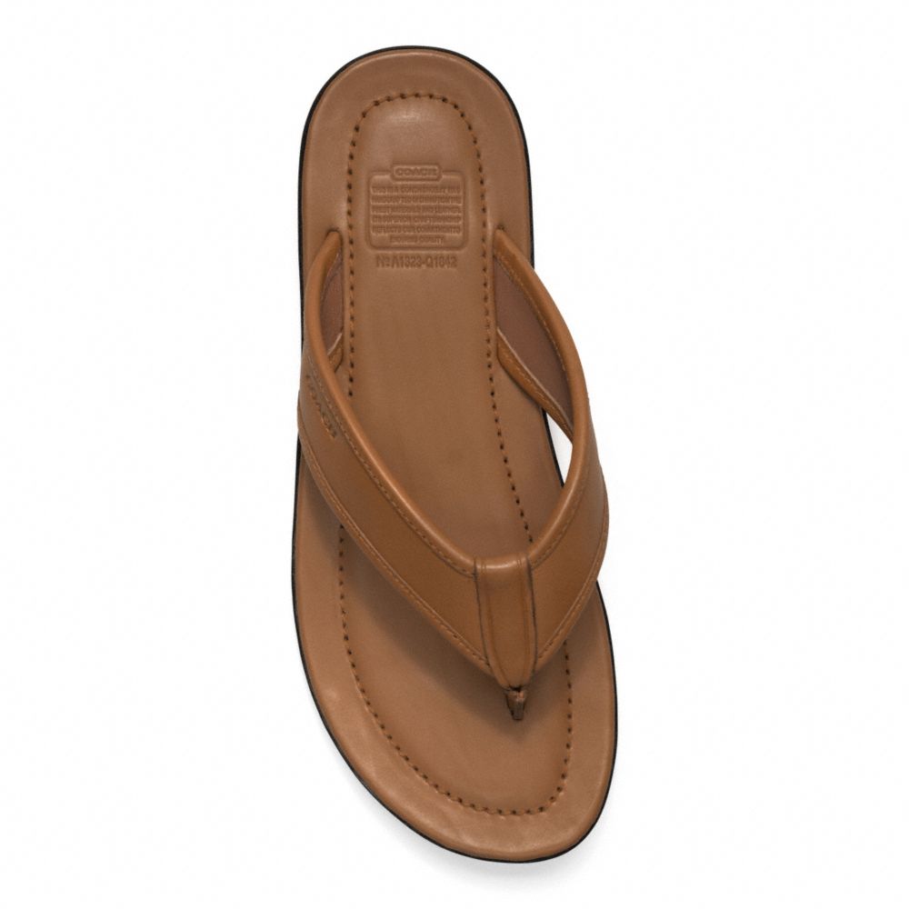 COACH Parker Flip Flop in Brown for Men - Lyst