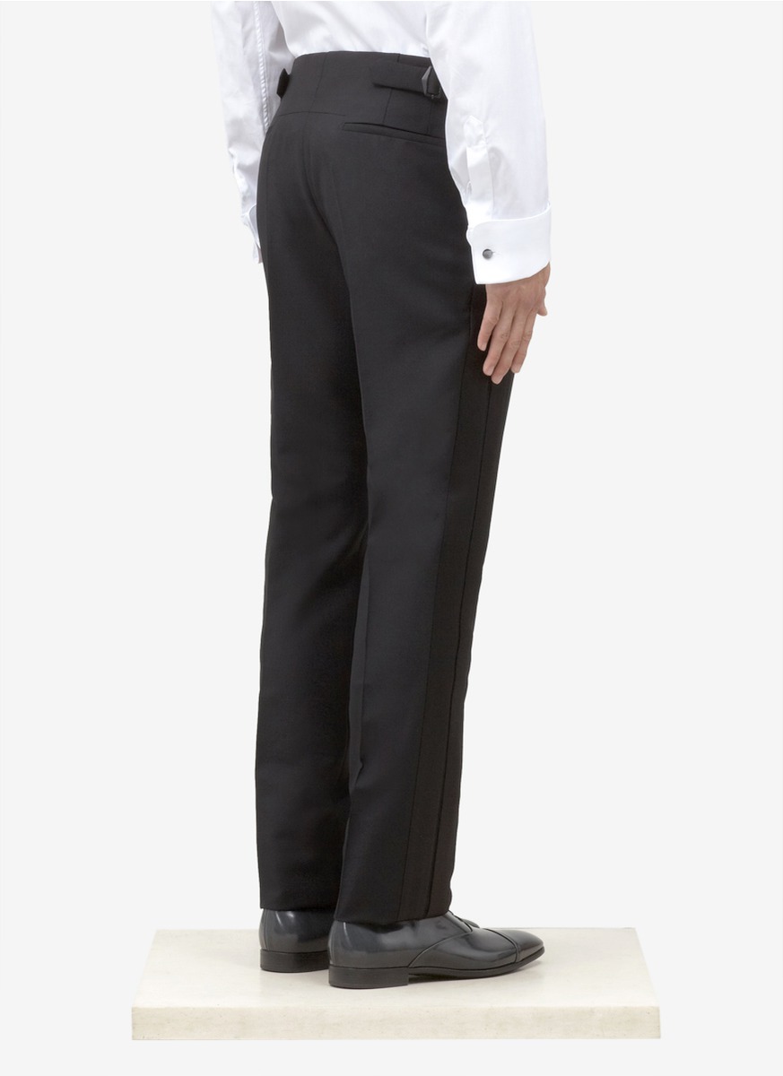 Lyst - Givenchy Satin-side Slim-leg Tuxedo Pants in Black for Men