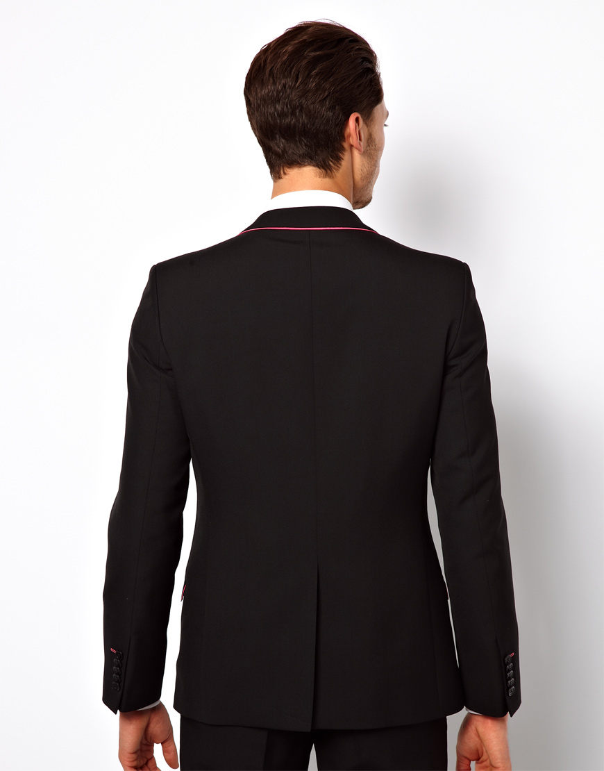Lambretta Suit Jacket with Neon Trim in Black for Men | Lyst