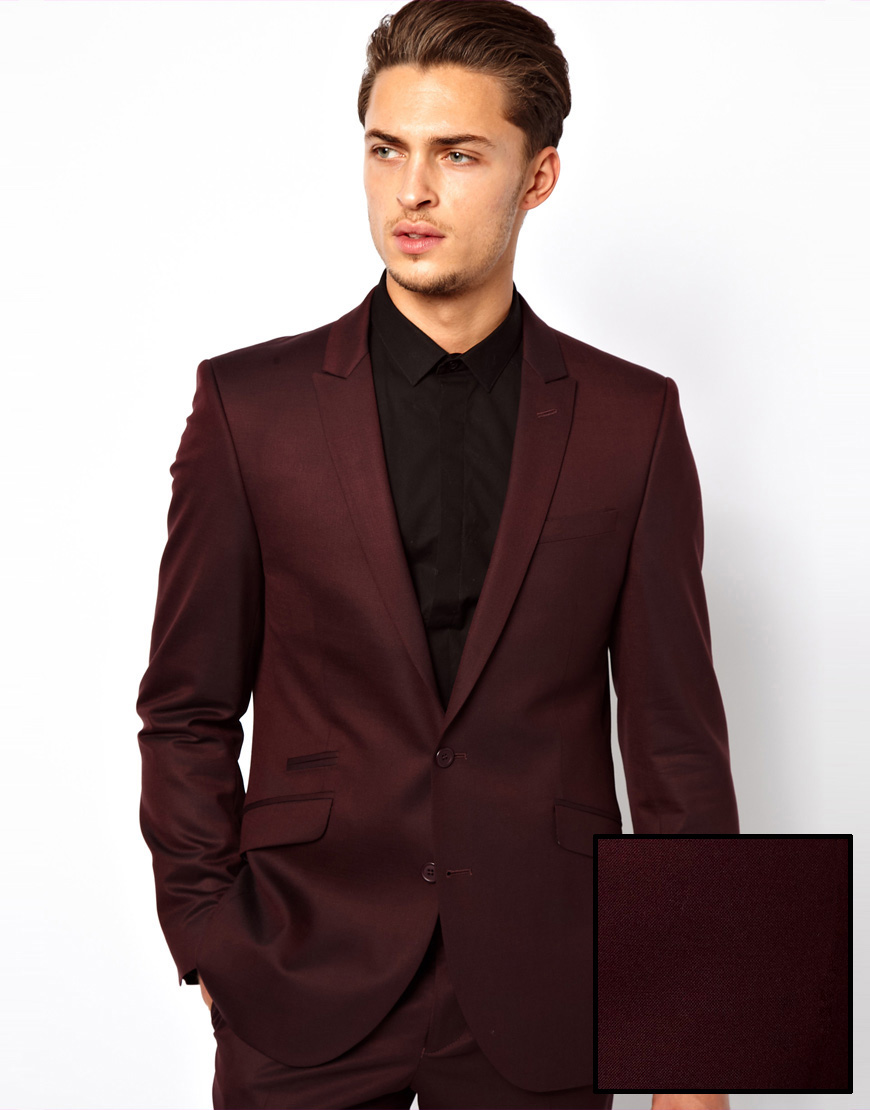 Lambretta Suit Jacket in Slim Fit in Red for Men | Lyst