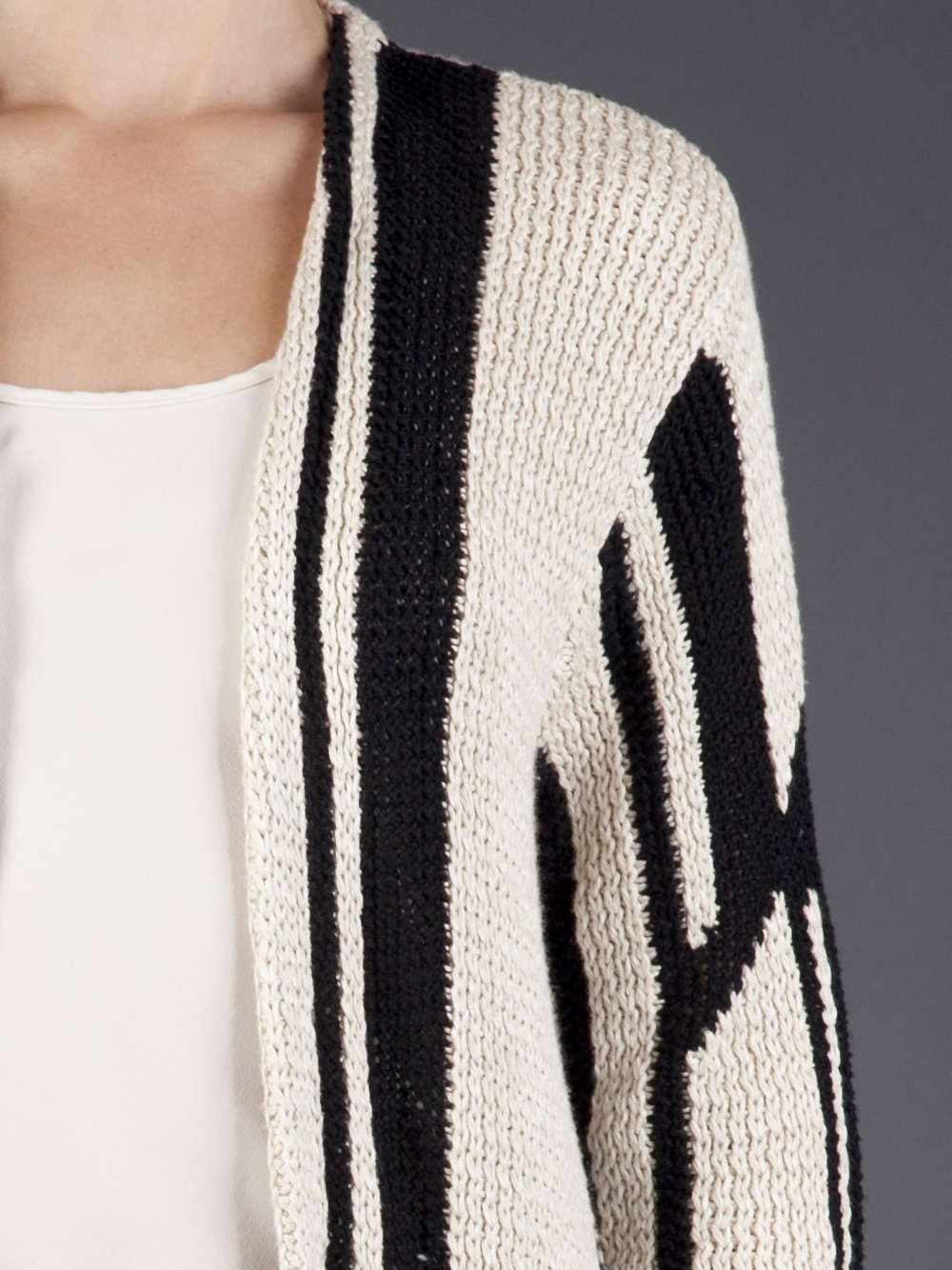 Ralph Lauren Floor Length Cardigan In Brown Natural Lyst