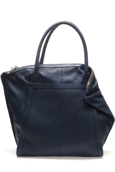 Zara Basic Leather Shopper Bag in Blue for Men | Lyst