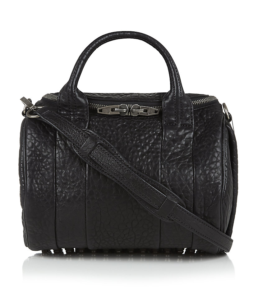 Alexander Wang Rockie Studded Duffle Bag in Black (nickel) | Lyst