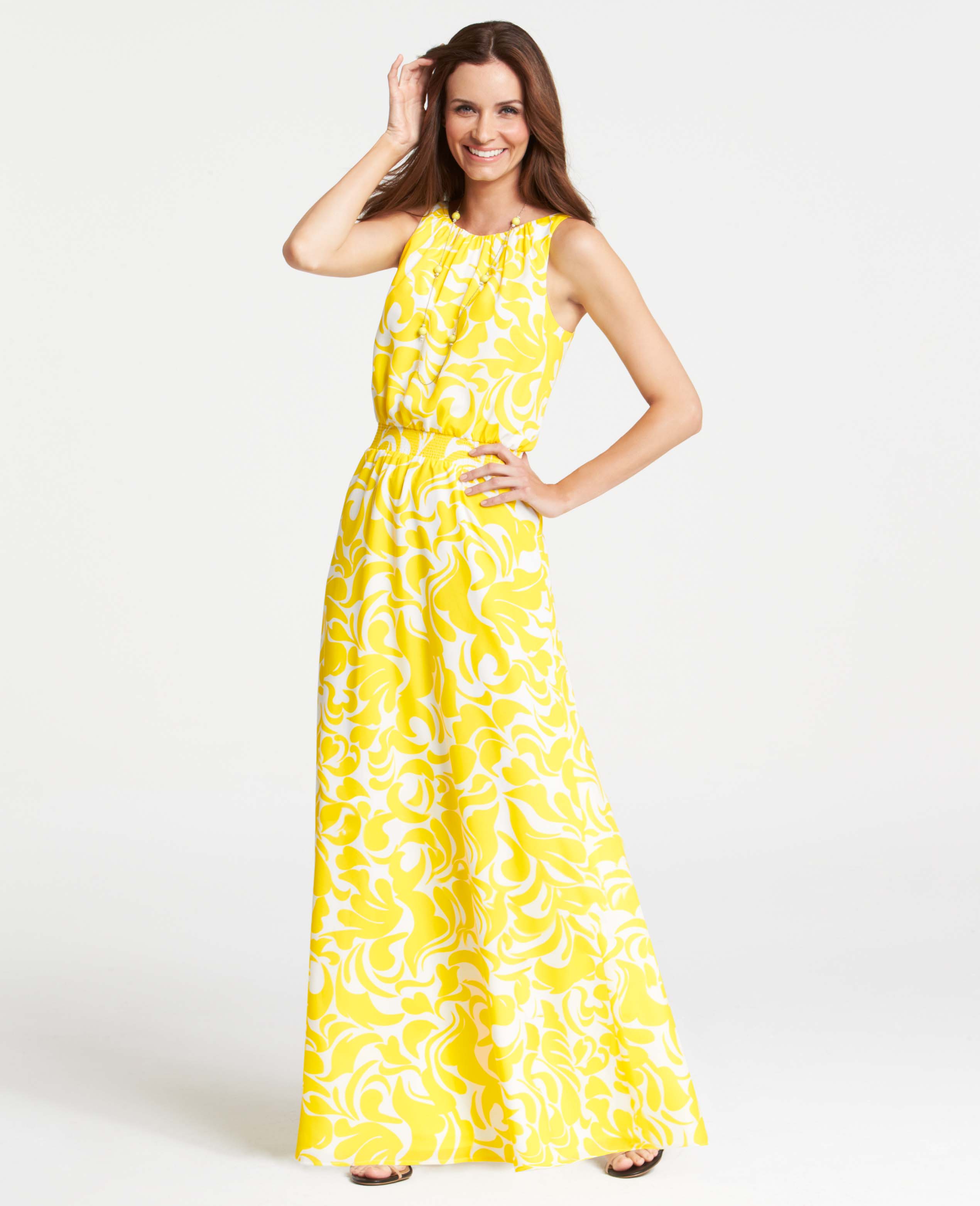 ann taylor yellow dress