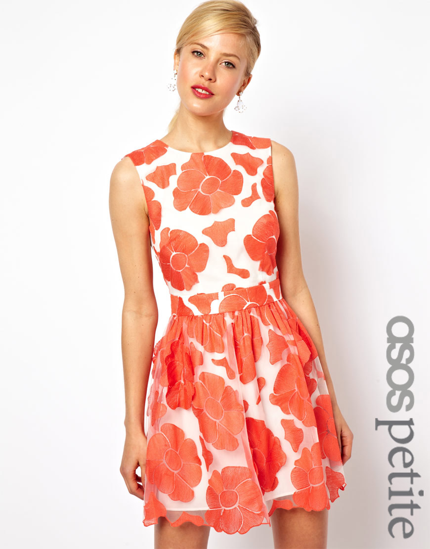 petite orange dress