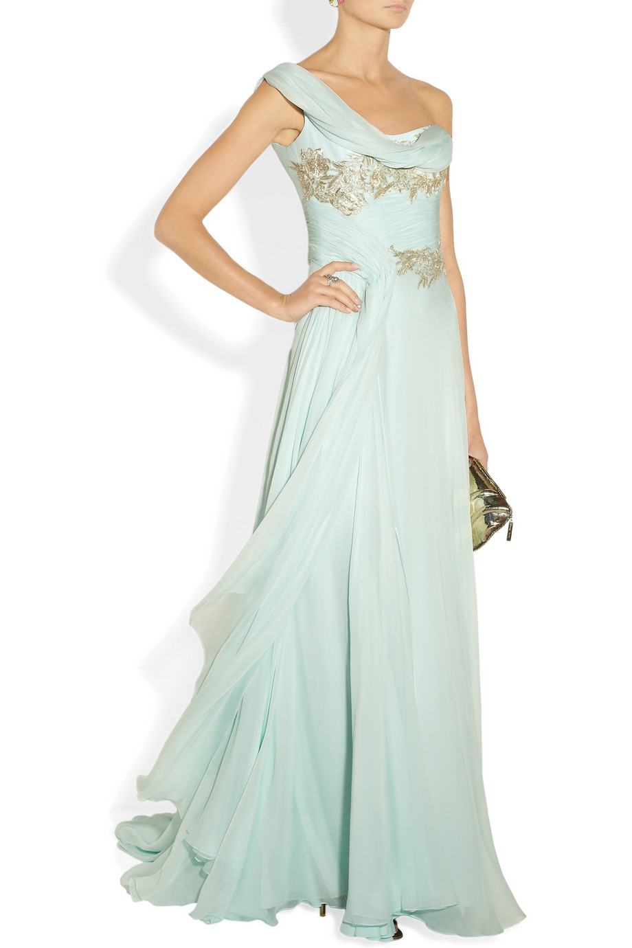 green marchesa gown
