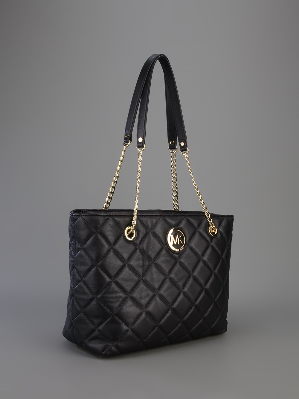 MICHAEL Michael Kors Fulton Large Quilted Tote in Black - Lyst