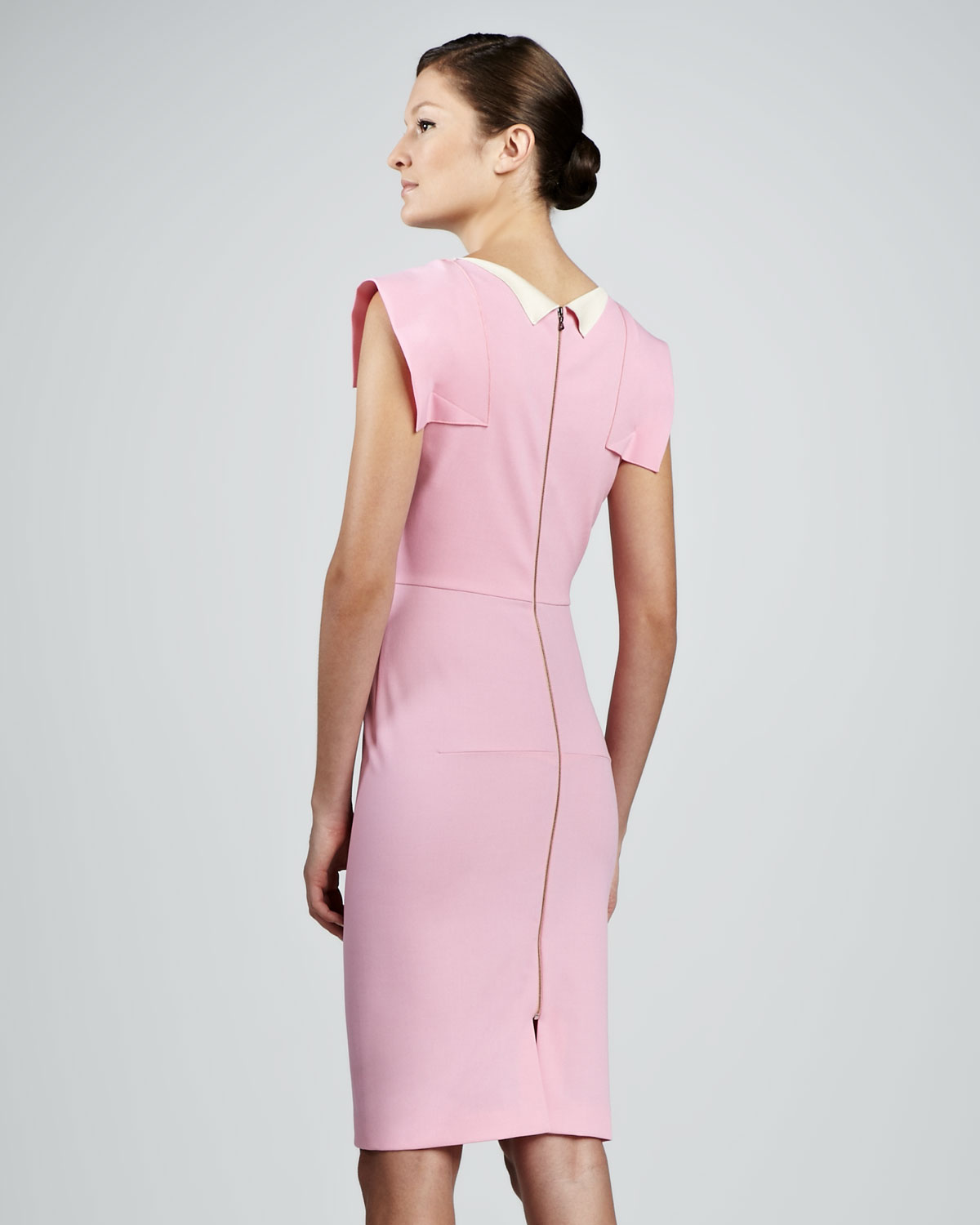 light pink sheath dress with sleeves