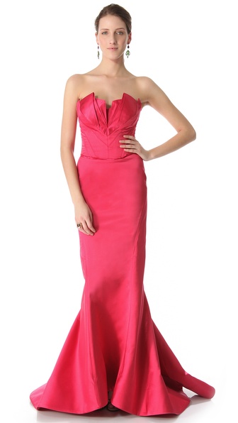 zac posen pink gown