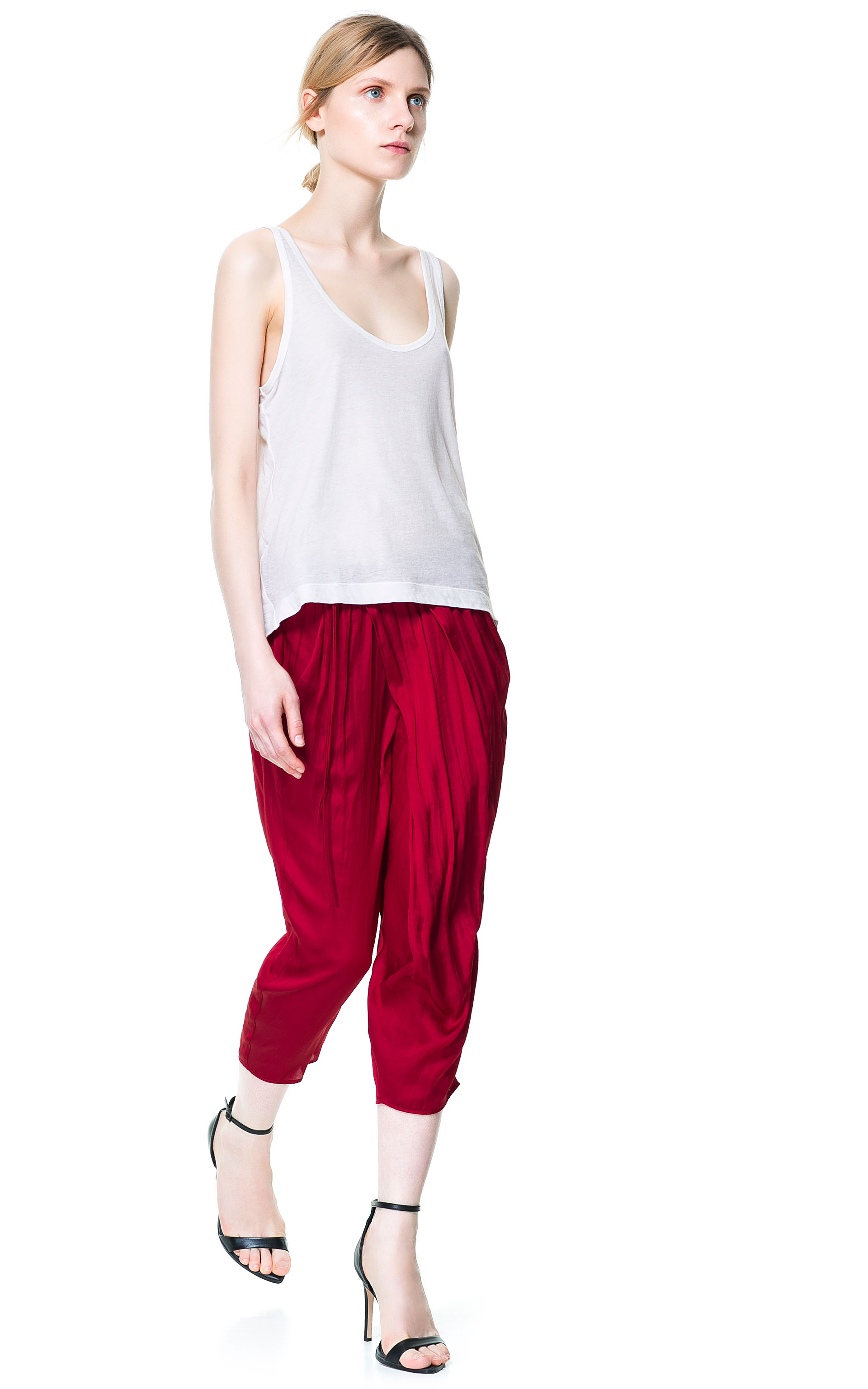zara drawstring trousers