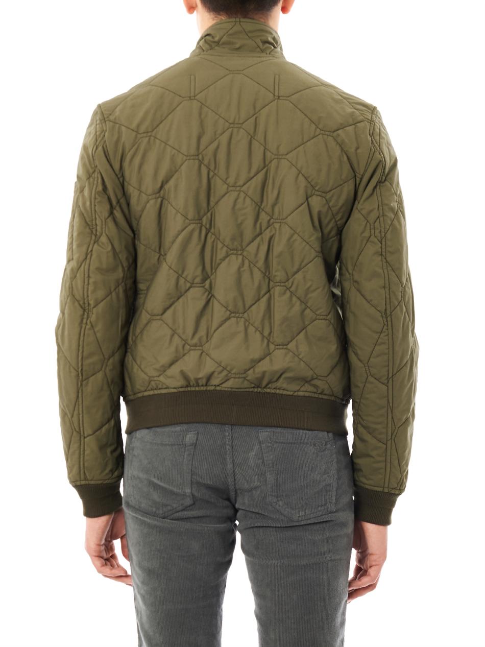 Burberry Brit Quilted Bomber Jacket in Green for Men - Lyst